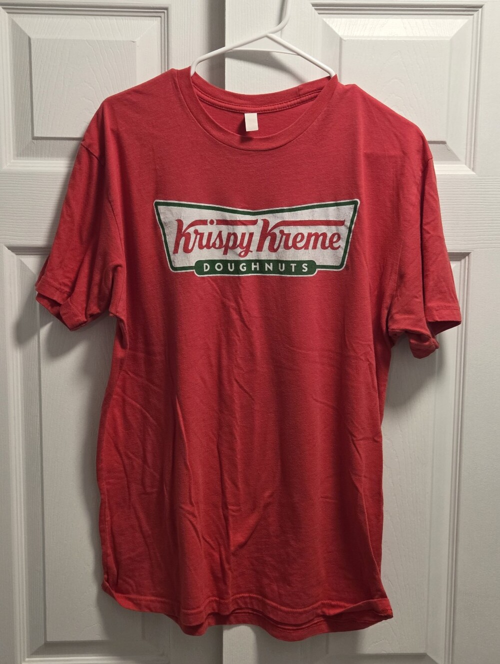 (5/$25) Krispy Kreme Doughnuts Red Logo Tee Size Large